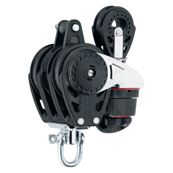 Harken 57mm Triple Ratchamatic Block Swivel, Cam Cleat, 40 mm Block | SendIt Sailing