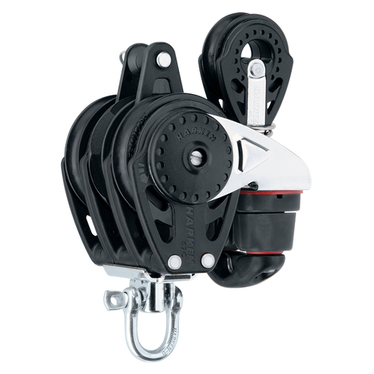 Harken 57mm Triple Ratchamatic Block Swivel, Cam Cleat, 40 mm Block | SendIt Sailing