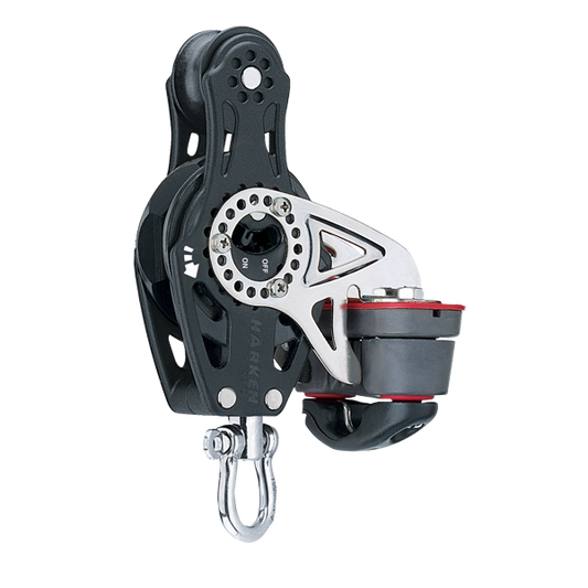 Harken 57mm Fiddle Ratchet Block Swivel, Cam Cleat | SendIt Sailing