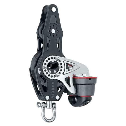 Harken 57mm Fiddle Ratchet Block Swivel, Becket, Cam Cleat | SendIt Sailing