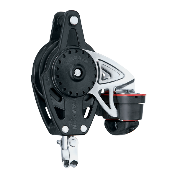 Harken 75mm Ratchamatic Block Swivel, Becket, Cam Cleat | SendIt Sailing