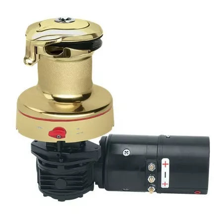 Harken 40 Rewind 24V Horiz Polished Bronze with DF Ctrl Box Winch | SendIt Sailing