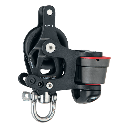 Harken 45mm Aluminum Element Block Swivel, Becket, Cam Cleat | SendIt Sailing