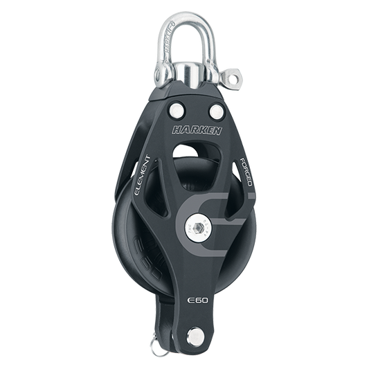 Harken 60mm Single Aluminum Element Block with Swivel & Becket | SendIt Sailing