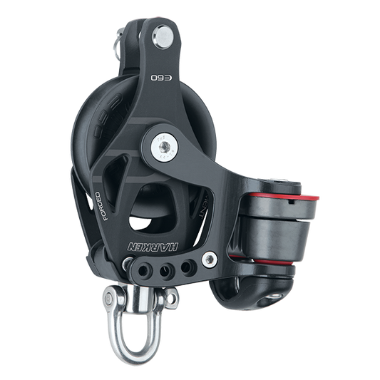 Harken 60mm Aluminum Element Block Swivel, Becket, Cam Cleat | SendIt Sailing