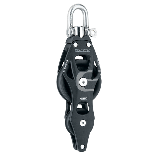 Harken 80mm Aluminum Element Fiddle Block Swivel, Becket | SendIt Sailing