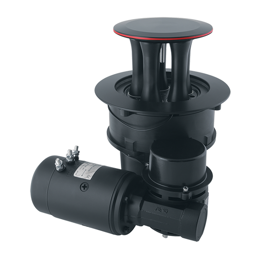 Harken 600 CLR Electric AL Mooring Horizontal Left Mount Winch with 12V Dual Function Control Box | SendIt Sailing