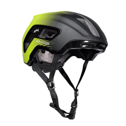 A black and green Zhik Kollition Helmet with yellow accents, featuring large ventilation ports and a cushioned internal lining.