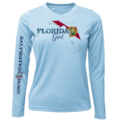 Linear Logo Stuart Florida Girl Long Sleeve UPF 50+ Dry-Fit Shirt