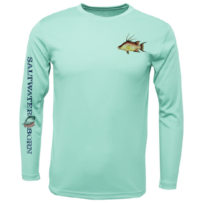 Hogfish on Chest Long Sleeve UPF 50+ Dry-Fit Shirt