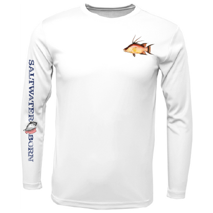 Hogfish on Chest Long Sleeve UPF 50+ Dry-Fit Shirt