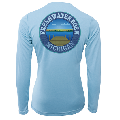 Michigan "Life is Better at the Lake" Women's Long Sleeve UPF 50+ Dry-Fit Shirt