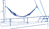 Blue Performance Hammock with Forestay Suspension