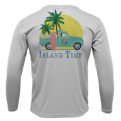 Key West, FL Island Time Men's Long Sleeve UPF 50+ Dry-Fit Shirt