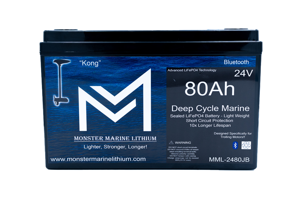 24V 80Ah Lithium Marine Trolling Motor Battery "Kong" - Bluetooth