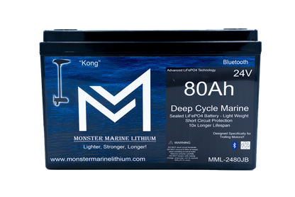 24V 80Ah Lithium Marine Trolling Motor Battery "Kong" - Bluetooth