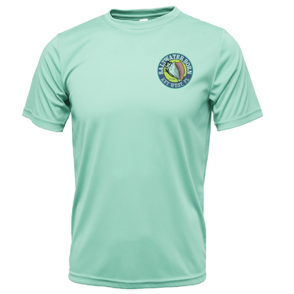 Key West, FL "All For Rum and Rum For All" Men's Short Sleeve UPF 50+ Dry-Fit Shirt