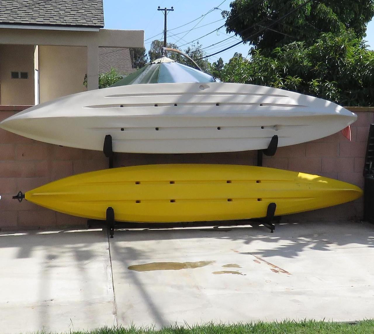 Indoor-Outdoor Freestanding Kayak Storage Rack
