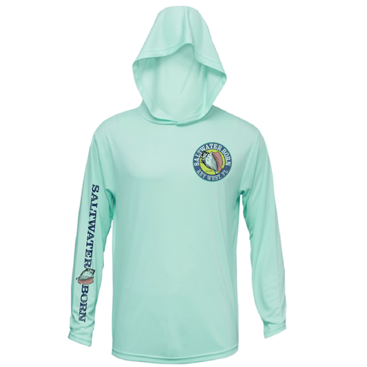 Key West, FL Island Time Long Sleeve UPF 50+ Dry-Fit Hoodie