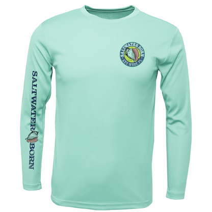 Key West, FL Kraken Men's Long Sleeve UPF 50+ Dry-Fit Shirt