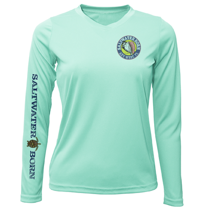 Key West Realistic Turtle Women's Long Sleeve UPF 50+ Dry-Fit Shirt