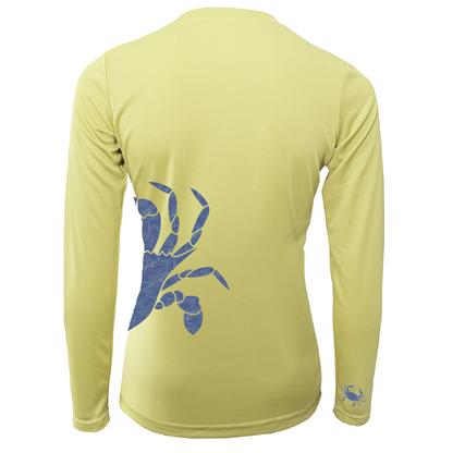 Blue Crab Wrap Women's Long Sleeve UPF 50+ Dry-Fit Shirt