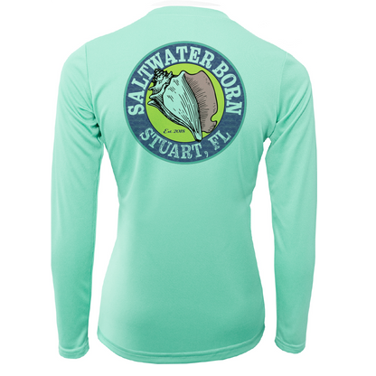 Lat/Long Stuart Florida Girl Long Sleeve UPF 50+ Dry-Fit Shirt