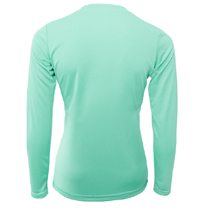 "Life Is Better At The Beach" Conch Women's Long Sleeve UPF 50+ Dry-Fit Shirt (No Back)