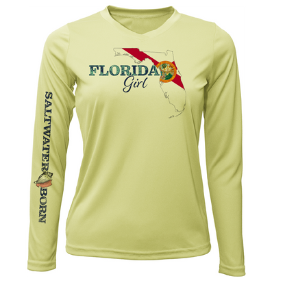 Linear Logo Stuart Florida Girl Long Sleeve UPF 50+ Dry-Fit Shirt