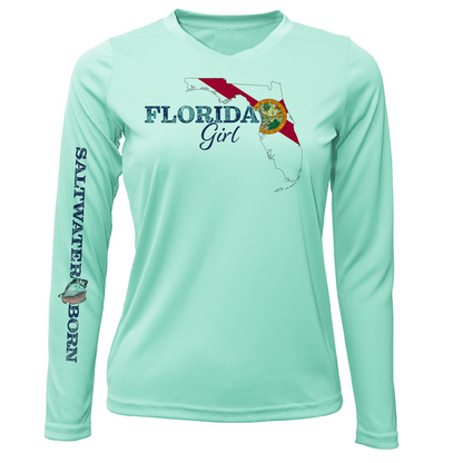 Linear Logo Stuart Florida Girl Long Sleeve UPF 50+ Dry-Fit Shirt
