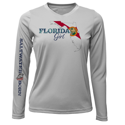 Linear Logo Stuart Florida Girl Long Sleeve UPF 50+ Dry-Fit Shirt