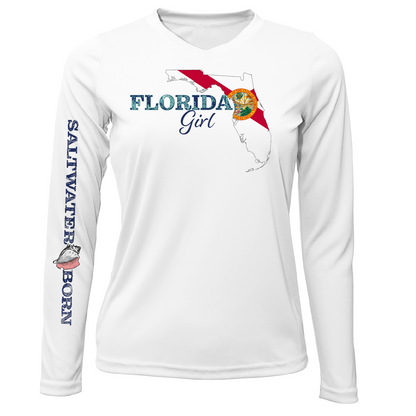 Linear Logo Stuart Florida Girl Long Sleeve UPF 50+ Dry-Fit Shirt