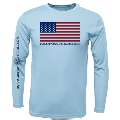 Siesta Key, FL USA Born Long Sleeve UPF 50+ Dry-Fit Shirt