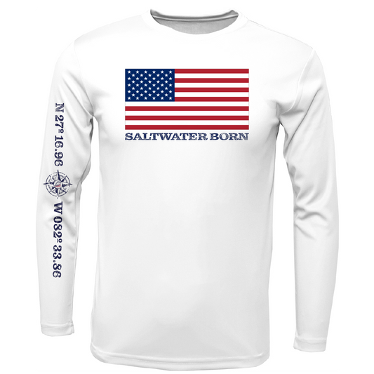 Siesta Key, FL USA Born Long Sleeve UPF 50+ Dry-Fit Shirt