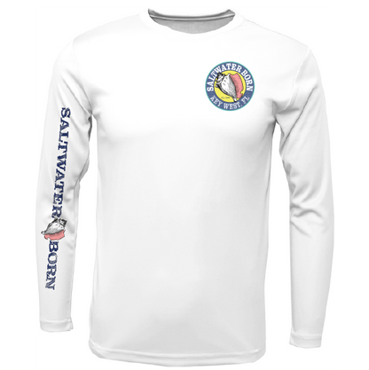 Key West, FL Island Time Men's Long Sleeve UPF 50+ Dry-Fit Shirt