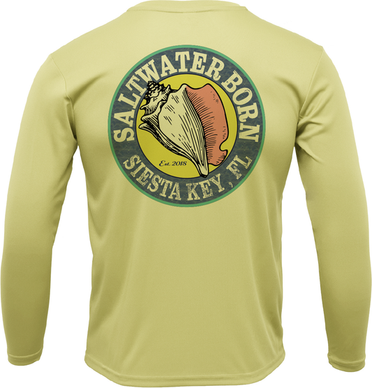 SK Snapper on Chest Long Sleeve UPF 50+ Dry-Fit Shirt