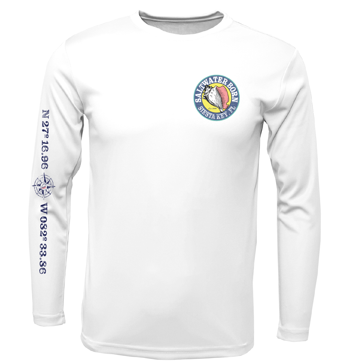 Siesta Key, FL Tarpon Long Sleeve UPF 50+ Dry-Fit Shirt