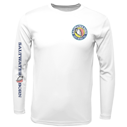 Key West, FL Turtle Men's Long Sleeve UPF 50+ Dry-Fit Shirt
