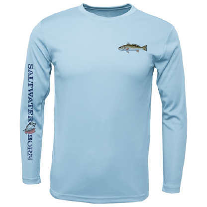 Redfish on Chest Long Sleeve UPF 50+ Dry-Fit Shirt
