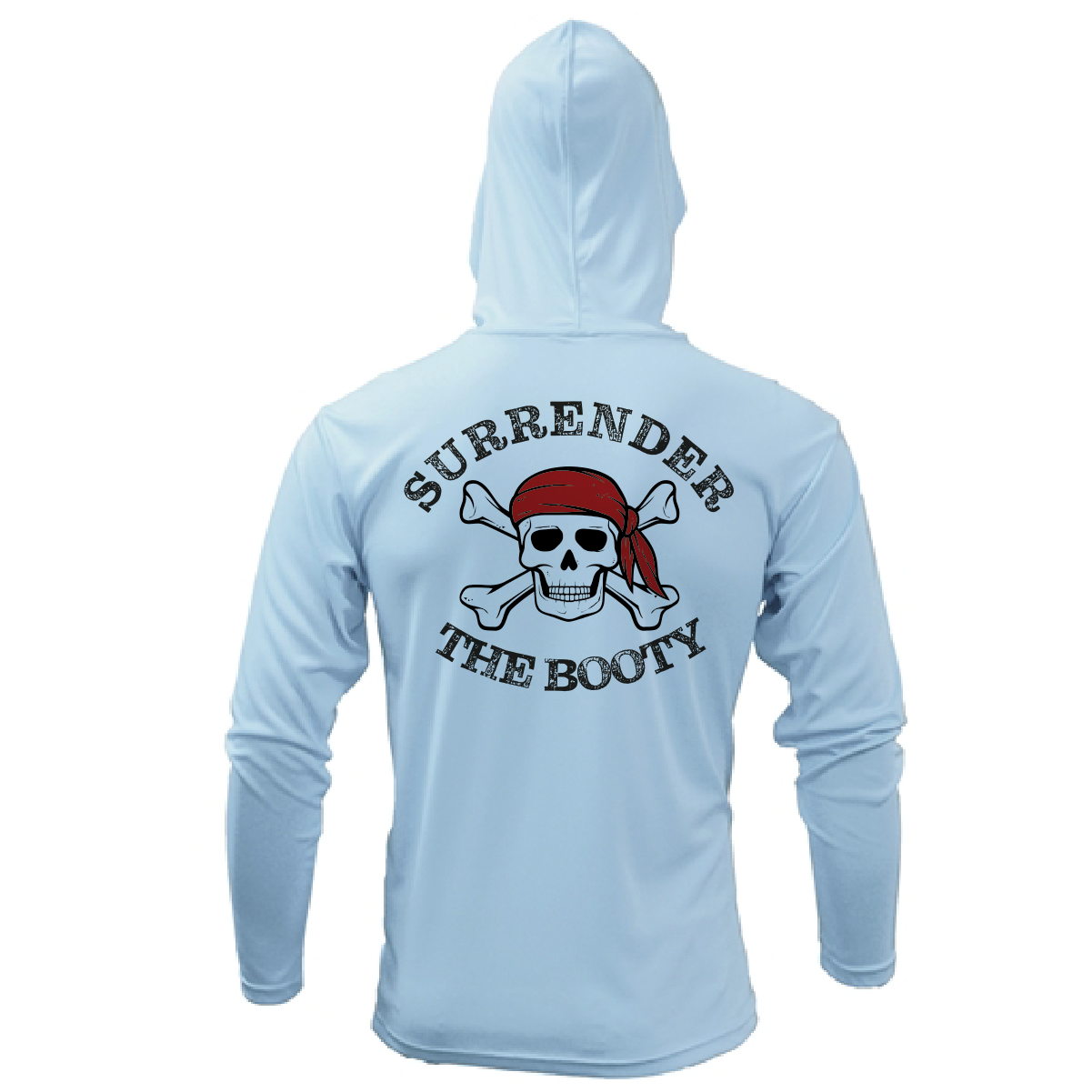 Michigan Freshwater Born "Surrender The Booty" Men's Long Sleeve UPF 50+ Dry-Fit Hoodie