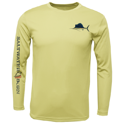 Sailfish on Chest Long Sleeve UPF 50+ Dry-Fit Shirt