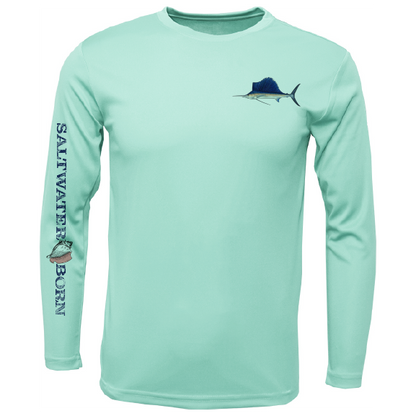 Sailfish on Chest Long Sleeve UPF 50+ Dry-Fit Shirt