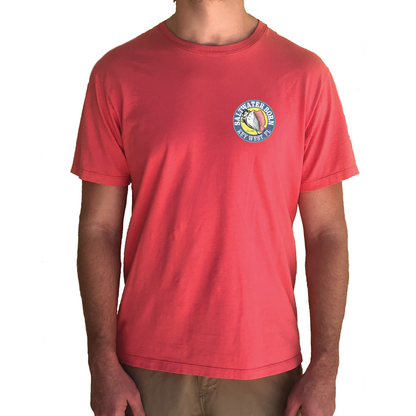 Key West, Florida Circle Logo Saltwater Born Tee