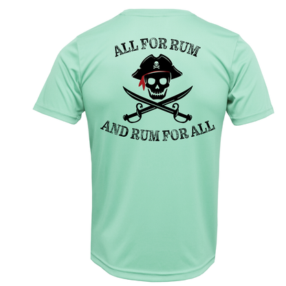 Key West, FL "All For Rum and Rum For All" Men's Short Sleeve UPF 50+ Dry-Fit Shirt