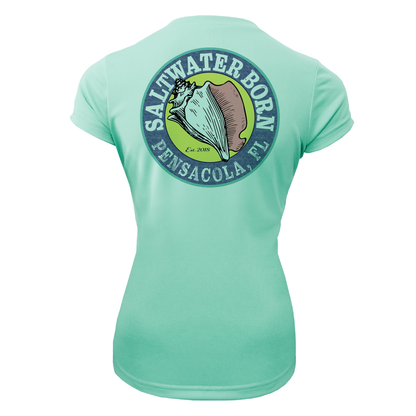 Pensacola, FL "Life Is Better At The Beach" Turtle Women's Short Sleeve UPF 50+ Dry-Fit Shirt