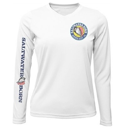 Siesta Key "The Beach Gives me Porpoise" Women's Long Sleeve UPF 50+ Dry-Fit Shirt