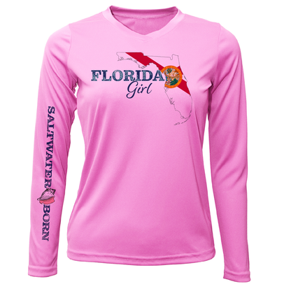 Siesta Key Florida Girl Long Sleeve UPF 50+ Dry-Fit Shirt