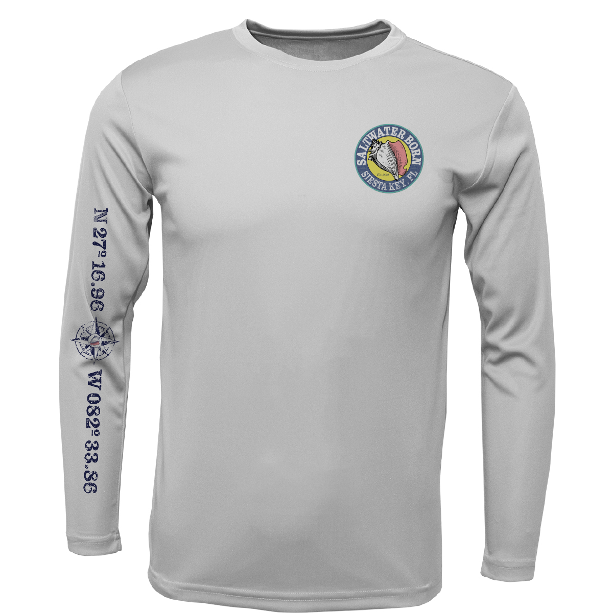Siesta Key, FL Tuna Long Sleeve UPF 50+ Dry-Fit Shirt