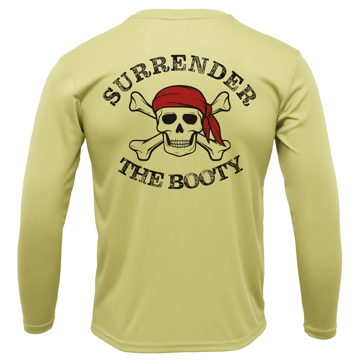 Siesta Key, FL "Surrender The Booty" Men's Long Sleeve UPF 50+ Dry-Fit Shirt