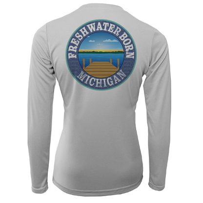 Michigan "Life is Better at the Lake" Women's Long Sleeve UPF 50+ Dry-Fit Shirt